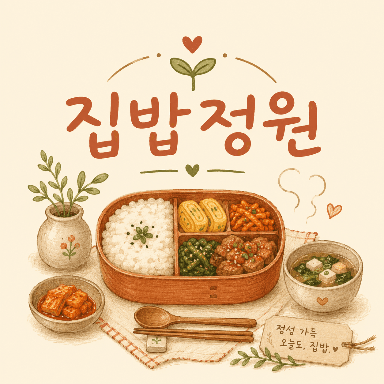 집밥정원 로고
